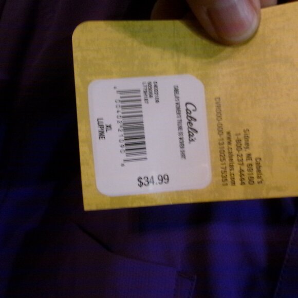 Brand New with Tags Purple Cabela's Snap Down Women's XL Top - Picture 3 of 5